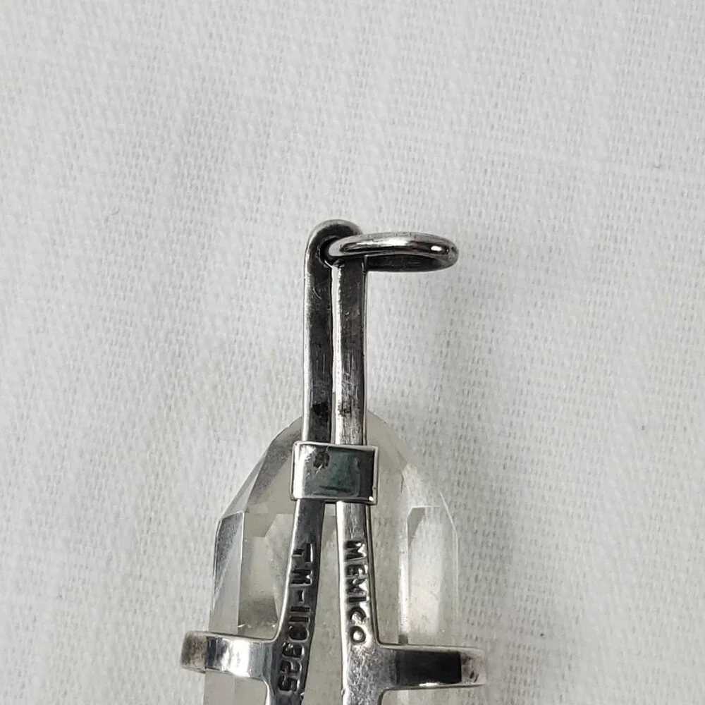 Gorgeous Large Crystal Quartz Pendant W/Sterling Silver 925 Crystal Holder - Picture 4 of 8